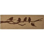 Esschert design tapis de porte 40 x 120 cm fibre de coco / pvc marron clair
