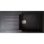 Essebagno sierra evier resine noire 1 grande cuve + 1 egouttoir evier en résine noir 1000x500 mmhauteur ... Essebagno sierra evier resine noire 1 grande cuve + 1 egouttoir evier en résine noir 1000x500 mmhauteur ...