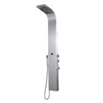 Essekaska panneau de douche hydromassant façon inox essebagno Essekaska panneau de douche hydromassant façon inox essebagno