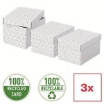 Bo�tes de rangement home - esselte - format s - blanc - carton - x3