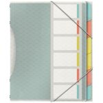 Trieur a4 - esselte - colourbreeze - 6 intercalaires - polypropyl�ne - couleurs vives naturelles
