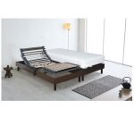 Sommier electrique essenzia zen detente marron 70x190 lattes