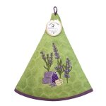 Essuie main - qualit� premium - tissage jacquard - lavande - vert - 70 cm de diam�tre