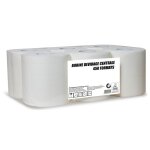 Essuyage papier bobine essuie main blanche pure ouate 450 f - paquet de 6 bobines - fabrique en france ...