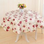 Essuyez vinyle vinyle pvc nappe florale  manger cuisine couvercle de table ronde utile 180cm