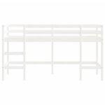 Lit mezzanine enfants - estink - 90x190 cm - bois pin massif - blanc - charge max 80 kg Lit mezzanine enfants - estink - 90x190 cm - bois pin massif - blanc - charge max 80 kg