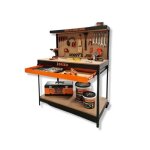 Etabli datelier garage charge max 230 kg plan de travail bois tiroir panneau perforé Étagère l120 xp60 ... Etabli datelier garage charge max 230 kg plan de travail bois tiroir panneau perforé Étagère l120 xp60 ...