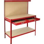 Établi de travail rouge banc plan de travail panneau perforé ateliers rangement outils avec tiroir 2 ... Établi de travail rouge banc plan de travail panneau perforé ateliers rangement outils avec tiroir 2 ...
