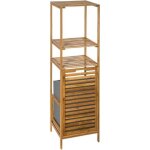 5five - étagère colonne avec panier à linge mix n modul bambou 5five - étagère colonne avec panier à linge mix n modul bambou