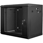tagre 9u - lanberg - wf01 - 6409 - 10b - rack mont sur le mur - 19 - noir - 650 x 450 mm