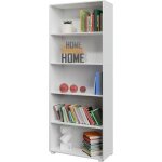 tagre bibliothque blanc 190 x 60 x 28 cm meuble de rangement vela 5 compartiments pour salon bureau ...