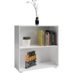 �tag�re biblioth�que blanc 77 x 60 x 28 cm meuble de rangement vela 2 compartiments pour salon bureau ...