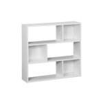 Etagre bibliothque blanche pieter 3 tagres 6 compartiments de rangement