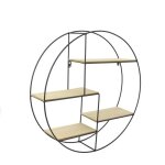 �tag�re bois et m�tal ronde