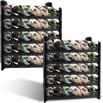 Casier � bouteilles modulable artecsis 60 bouteilles ? cave � vin en plastique 60x28x132 cm (lxlxh) noir ...