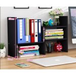 tagre de bureau rglable bibliothque en bois meuble organiseur de bureau pour rangement support polyvalent ...