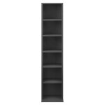 Etagere cd tour cd / dvd rangement stockage 6 surfaces de stockage 90 x 20 x 20 cm mdf melamine gris ... Etagere cd tour cd / dvd rangement stockage 6 surfaces de stockage 90 x 20 x 20 cm mdf melamine gris ...