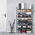 Etagre  chaussures 10 couches pour 50 paires meuble range - souliers noir