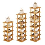 �tag�re � chaussures � 7 niveaux meuble � chaussures blanc en bois - m