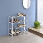 Etagre  chaussures dublin rangement porte - chaussures avec 4 niveaux pour 14 paires en mtal chrom ...
