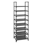 Etagere a chaussures a 8 niveaux meuble de rangement cadre en metal etagere en tissu non tisse 16 20 ...