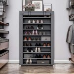 Etagères à chaussures porte - chaussures meuble de rangement 10 couches avec housse - 160 * 30 * 88cm ... Etagères à chaussures porte - chaussures meuble de rangement 10 couches avec housse - 160 * 30 * 88cm ...