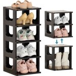 Etagere chaussure range chaussures empilable meuble chaussure en plastique tagre chaussures  5 niveaux ...