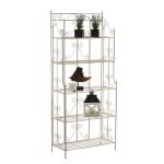 Etag�re - clp - ciara - fer forg� - cr�me antique - 173 cm - pliable