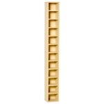 Homcom - rangement pour cd et dvd - bois - 21x20x175cm - beige