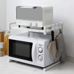 �tag�re de cuisine extensible en m�tal pour micro - ondes - blanc - haute qualit� - gain de place