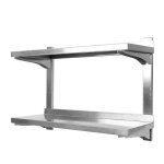 tagre de cuisine en inox  deux couches avec hauteur rglable - blanc - 80 * 30 * 40cm