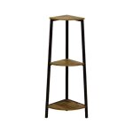 �tag�re dangle 3 niveaux 23x23x76 cm effet bois de manguier meuble de rangement industriel pour salon ...