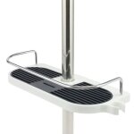 tagre de douche - bremermann - plastique et acier inoxydable - montage sans perage - scurise