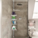 Etagre de douche mural rglable en hauteur etagre dangle de salle de bain