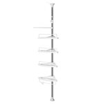Étagère de douche télescopique étagère d?angle de salle de bain hauteur 95 - 300 cm du sol Étagère de douche télescopique étagère d?angle de salle de bain hauteur 95 - 300 cm du sol
