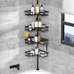 �tag�re de douche t�lescopique - edilix - sans per�age - hauteur r�glable 635 - 290 cm - 4 paniers - ...