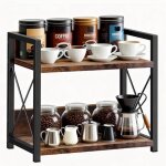 �tag�re � �pices en bois � 2 niveaux organiseur d�tag�re de cuisine support � �pices empilable robuste ...