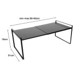 Étagère à épices extensible yyixing noir - rangement cuisine (36 - 60)x21x18cm - meuble Étagère Étagère à épices extensible yyixing noir - rangement cuisine (36 - 60)x21x18cm - meuble Étagère