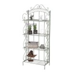 Etag�re en fer forg� antje - clp - vert - design contemporain - a monter soi - m�me