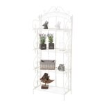 Etagre en fer forg - clp - antje - blanc - elgance - chic - 61x33x153 cm