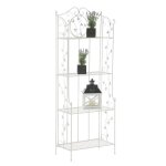 Etagre en fer forg - clp - arona - blanc - elgance - chic - meuble de sjour
