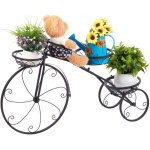 Étagère à fleurs fer forgé - porte plantes 79. 5 x 52 x 23. 5cm escalier fleurs en forme de vélo pour ... Étagère à fleurs fer forgé - porte plantes 79. 5 x 52 x 23. 5cm escalier fleurs en forme de vélo pour ...