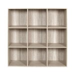 �tag�re - home deco factory - pietra - modulable - 9 cases - blanc et beige