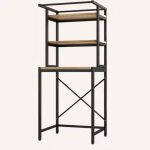 �tag�re machine � laver divit wr2 armoire pour lave - linge en noir 69cm x 60cm x 177 cm
