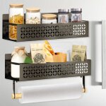 Etagere magnetique frigo porte - �pices multifonctionnel convient pour r�frig�rateur (noir)