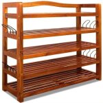 Casaria® étagère à chaussures à 5 niveaux meuble de rangement bois dacacia porte - pantoufles range - ... Casaria® étagère à chaussures à 5 niveaux meuble de rangement bois dacacia porte - pantoufles range - ...