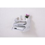 �tag�re meuble dentr�e - blanc - routeurs 3 niveaux - d�tenteur de contr�le wifi - coin arrondi s�curitaire ...