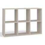 tagre modulable 6 cubes - marion - bibliothque 6 cases - 110x30x75 cm - meuble de rangement - beige ...