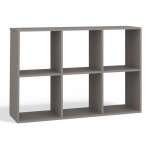tagre modulable 6 cubes - marion - bibliothque 6 cases - 110x30x75 cm - meuble de rangement - gris ...