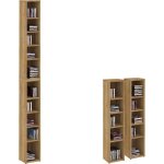 Etagres modulables musique pour cd et dvd lot de 2 meubles de rangement en colonne avec 10 compartiments ...